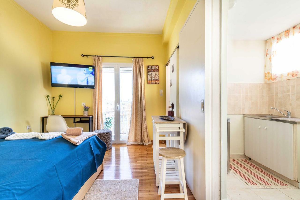 Central 6Th Floor Studio Near Metro & View&200Mbps Афіни Екстер'єр фото